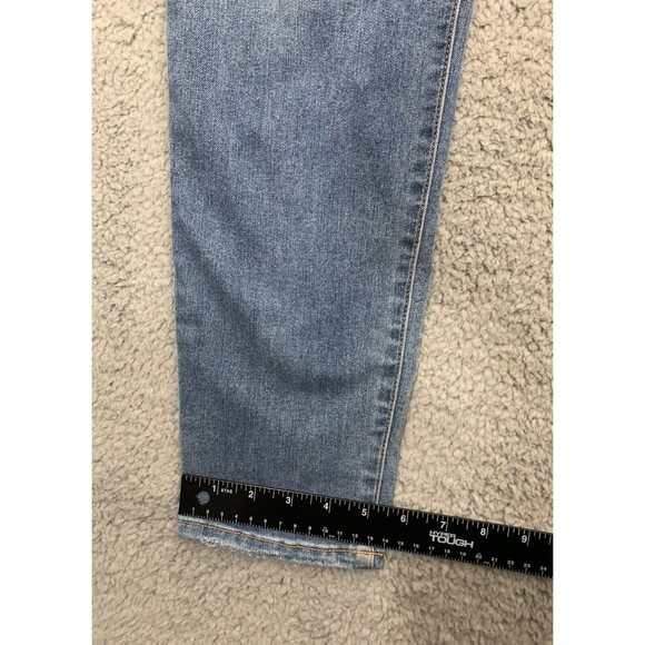Womens Code Bleu Denim Jeans 12 High Rise Flat Front Pocket Distressed - Picture 11 of 12